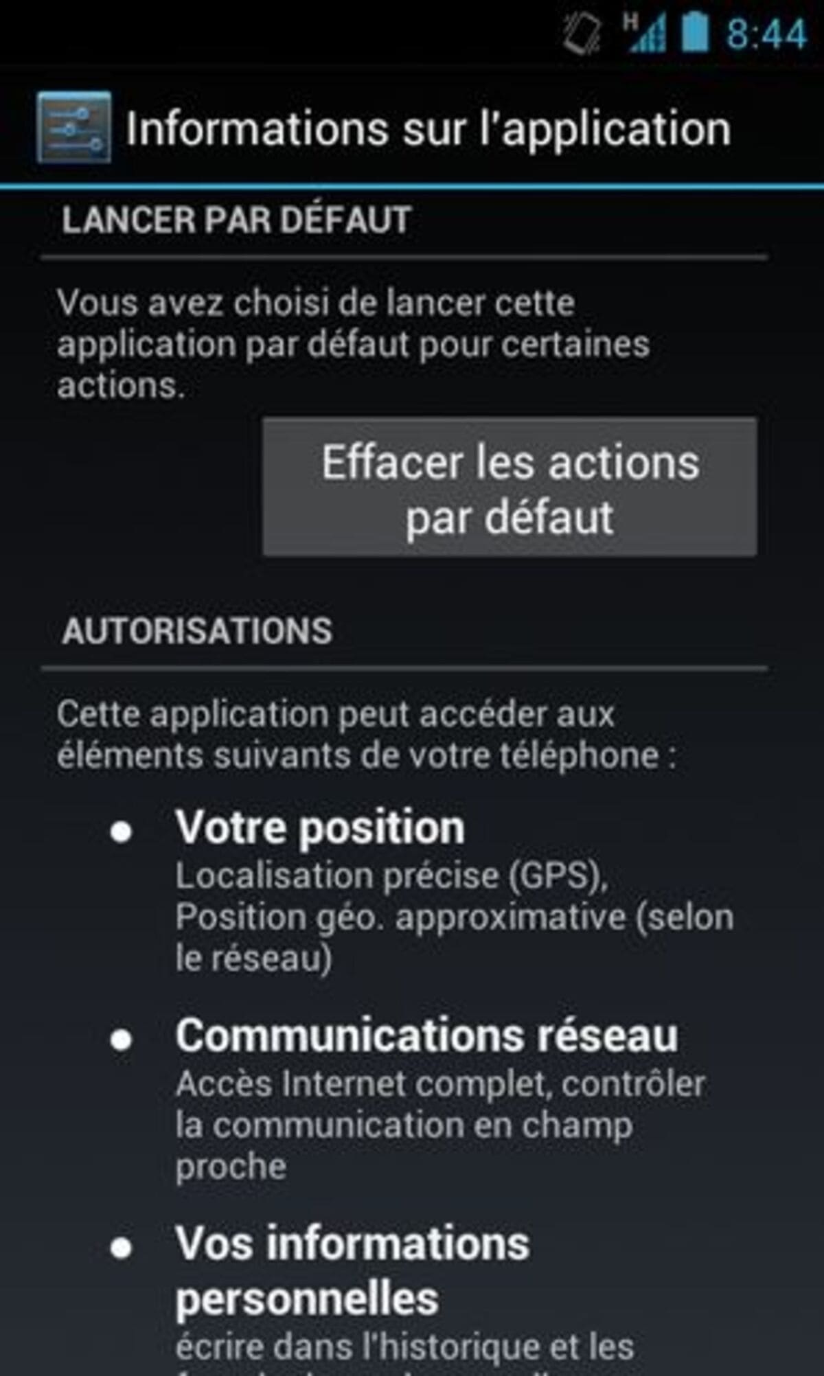 aplicação padrão do Android