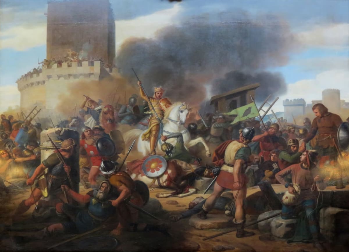 O Conde Eudes defende Paris contra os Vikings 883-886