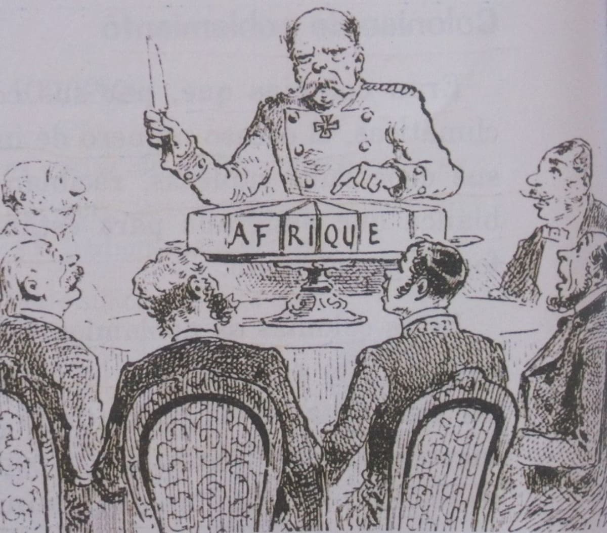 Caricatura da Conferência de Berlim de 1885