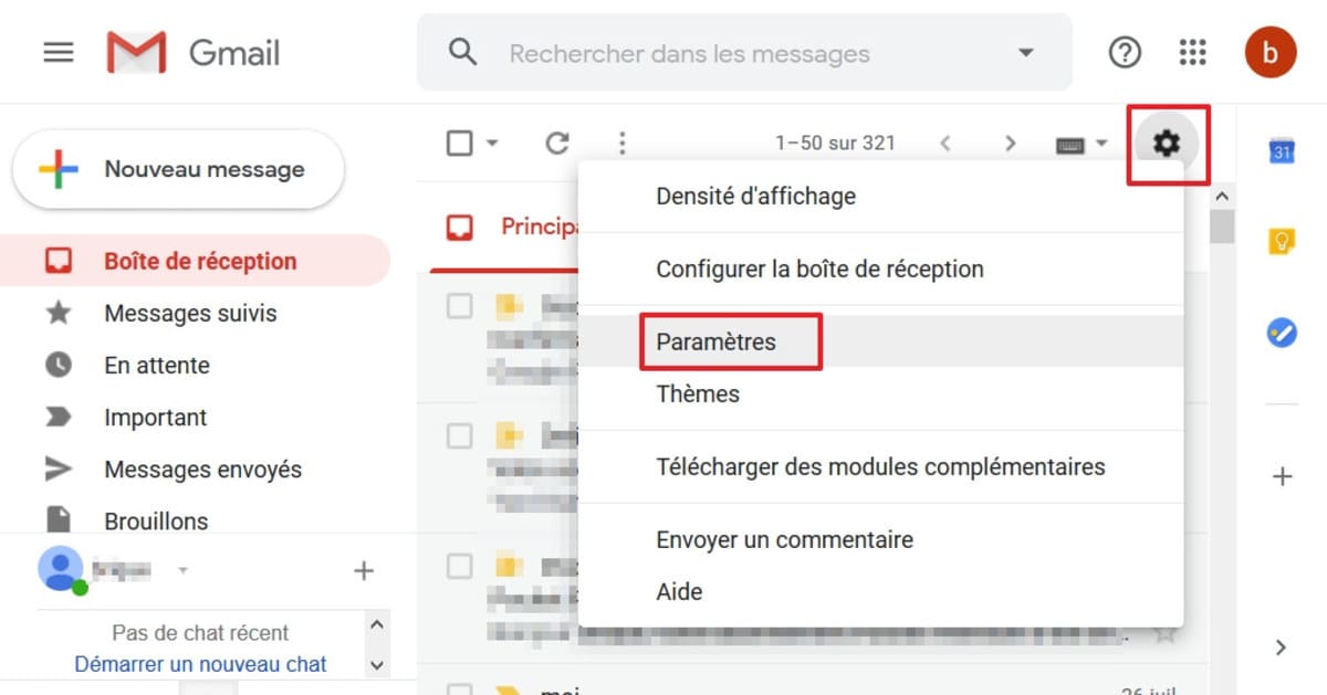 configurações
